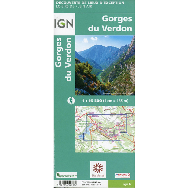 GORGES DU VERDON 1 : 16 500 - Wanderkarte Ansicht 2