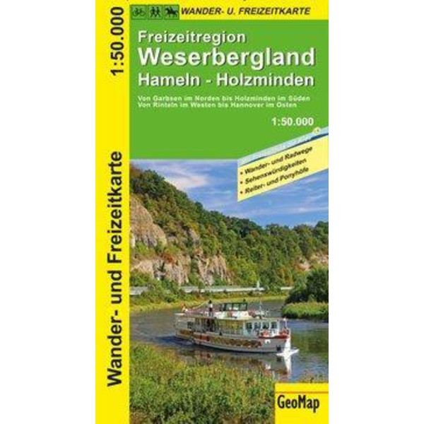 WESERBERGLAND 1:50.000 WANDER- UND FREIZEITKARTE - Wanderkarte Ansicht 1