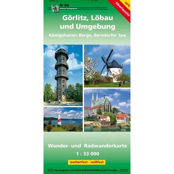 BLATT 96 GÖRLITZ, LÖBAU UND UMGEBUNG - Wanderkarte Ansicht 1