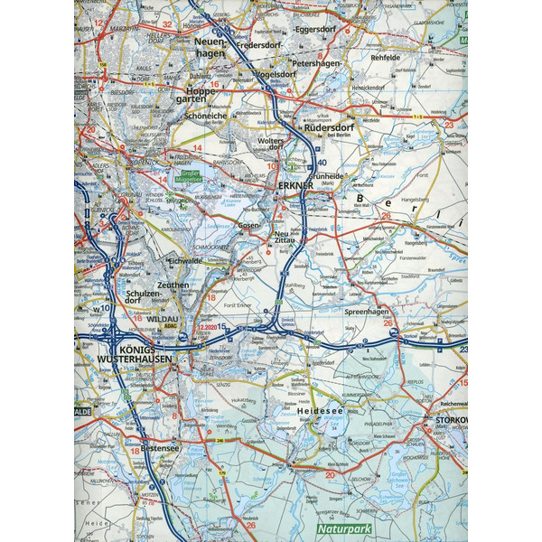 ADAC REGIONALKARTE BLATT 6 BERLIN UND UMGEBUNG MÜRITZ BIS SP - Straßenkarte Ansicht 3