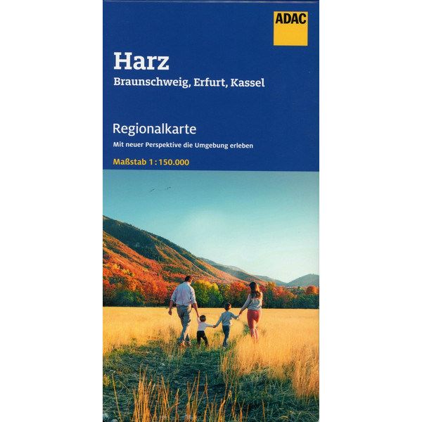 ADAC REGIONALKARTE BLATT 8 HARZ, BRAUNSCHWEIG, ERFURT, KASS - Straßenkarte Ansicht 1
