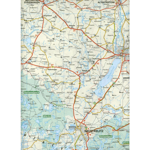 ADAC REGIONALKARTE DEUTSCHLAND BLATT 3 ROSTOCK, RÜGEN, STETT - Straßenkarte Ansicht 3