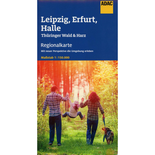 ADAC REGIONALKARTE BLATT 9 LEIPZIG, ERFURT, HALLE 1:150 000 - Straßenkarte Ansicht 1