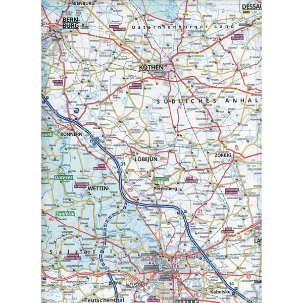 ADAC REGIONALKARTE BLATT 9 LEIPZIG, ERFURT, HALLE 1:150 000 - Straßenkarte Ansicht 3