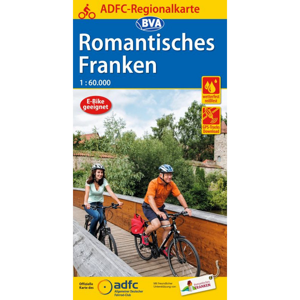 ADFC-REGIONALKARTE ROMANTISCHES FRANKEN, 1:60.000 - Fahrradkarte Ansicht 1