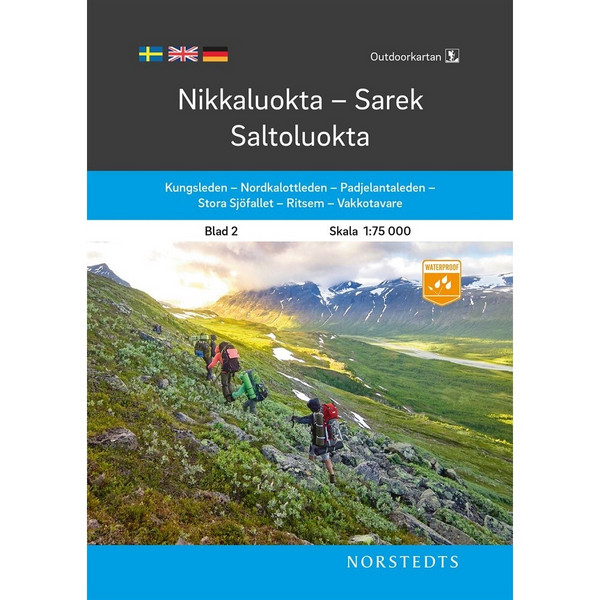 NIKKALUOKTA-SAREK-SALTOLUOKTA 1:75 000 - Wanderkarte Ansicht 1