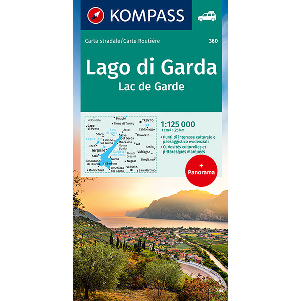 GARDASEE - LAGO DI GARDA 1:125.000 - Straßenkarte Ansicht 1