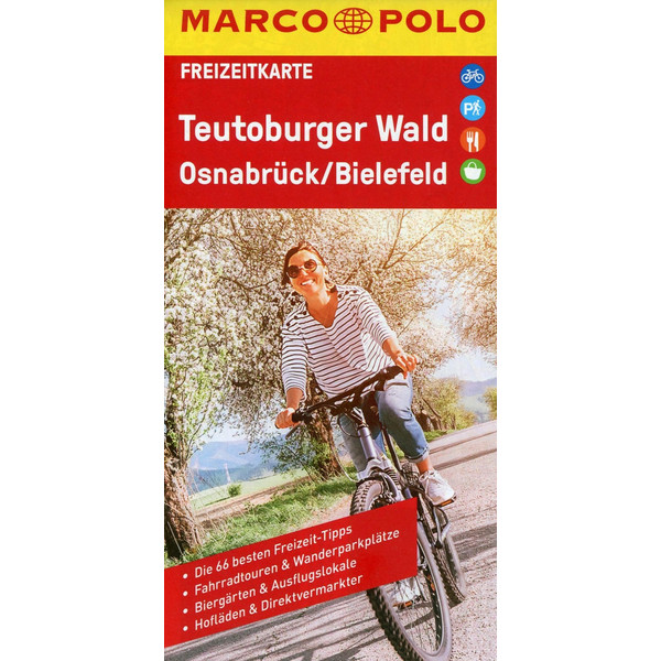 MARCO POLO FREIZEITKARTE TEUTOBURGER WALD, OSNABRÜCK, BIELEF - Straßenkarte Ansicht 1