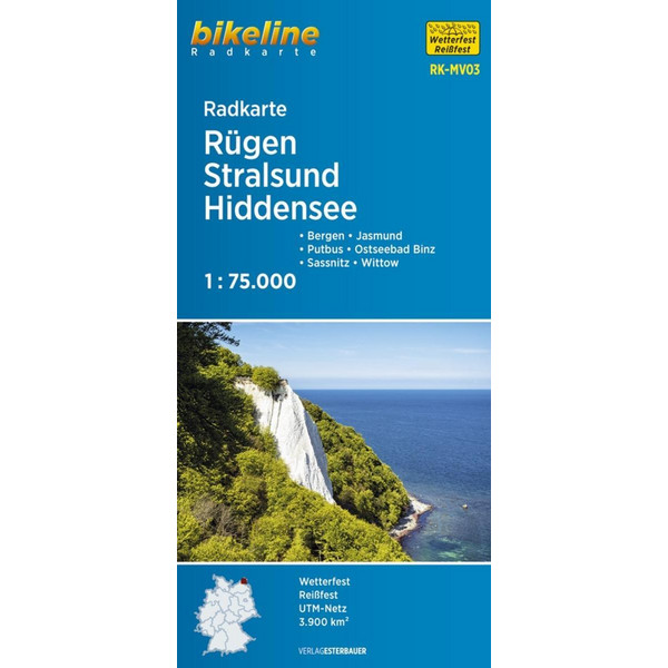 RADKARTE RÜGEN STRALSUND HIDDENSEE (RK-MV03) 1 : 75 000 - Fahrradkarte Ansicht 1