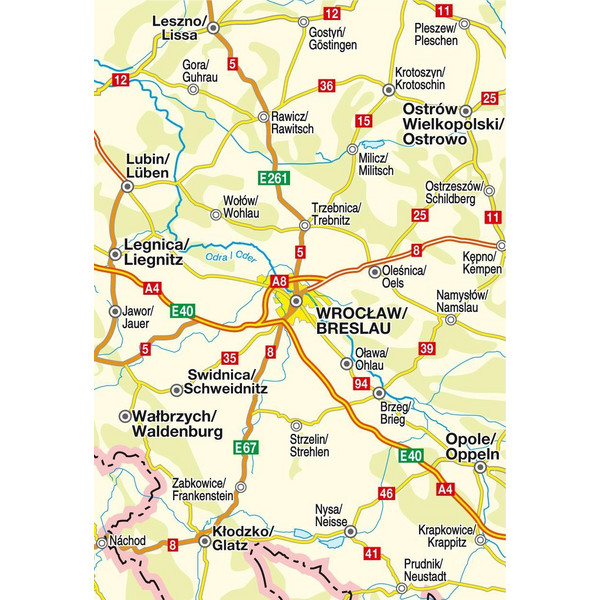 HÖFER POLEN PL006 MITTELSCHLESIEN - Straßenkarte Ansicht 2