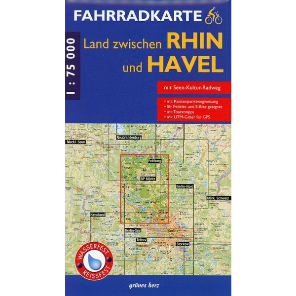 FAHRRADKARTE LAND ZWISCHEN RHIN UND HAVEL 1:75.000 - Fahrradkarte Ansicht 1