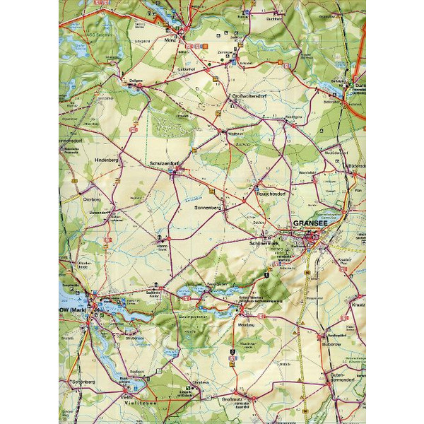 FAHRRADKARTE LAND ZWISCHEN RHIN UND HAVEL 1:75.000 - Fahrradkarte Ansicht 2