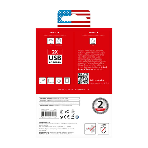 Skross EUROPE TO US USB - Reisestecker Ansicht 7