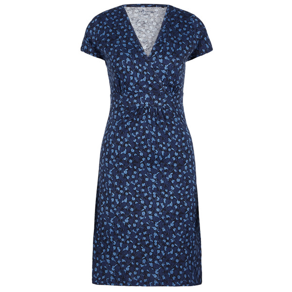 HEDJE PRINTED DRESS Damen - Kleid-INSIGNIA BLUE AOP NAIVE FLOWER