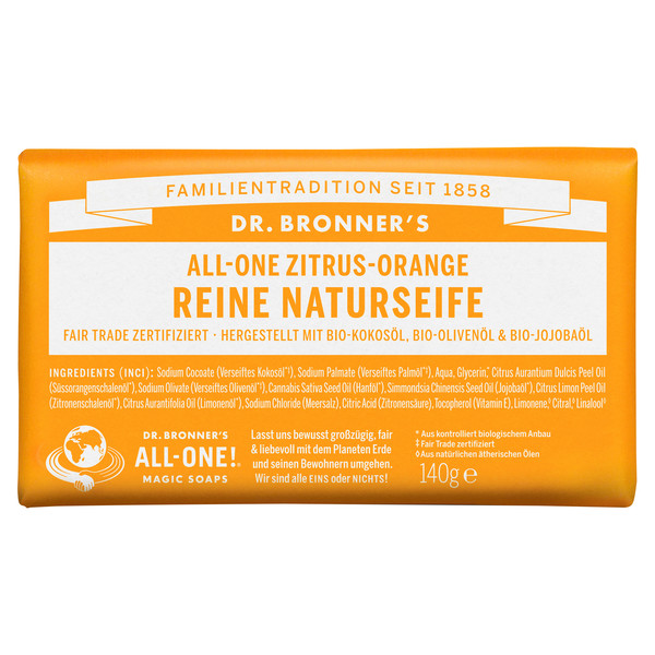 Dr. Bronner's REINE NATURSEIFE (STÜCKSEIFE) - Outdoor Seife Ansicht 1