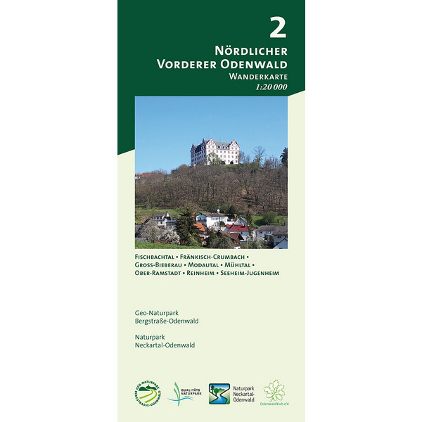 NÖRDLICHER VORDERER ODENWALD 1 : 20 000 BLATT 2 - Wanderkarte Ansicht 1