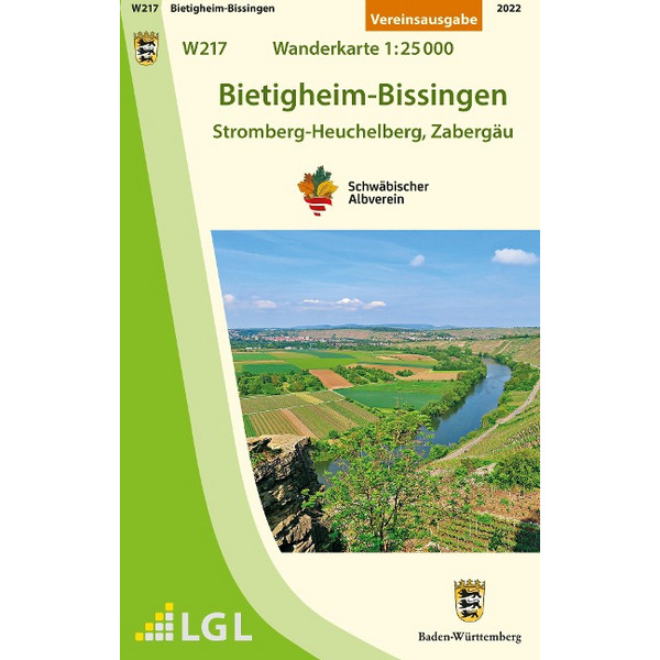 BIETIGHEIM-BISSINGEN - STROMBERG-HEUCHELBERG, ZABERGÄU - Wanderkarte Ansicht 1