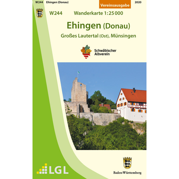 EHINGEN (DONAU) - GROßES LAUTERTAL (OST), MÜNSINGEN - Wanderkarte Ansicht 1