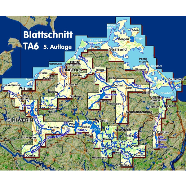 TOURENATLAS TA6 WASSERWANDERN 06 MECKLENBURG-VORPOMMERN - Gewässerführer Ansicht 2