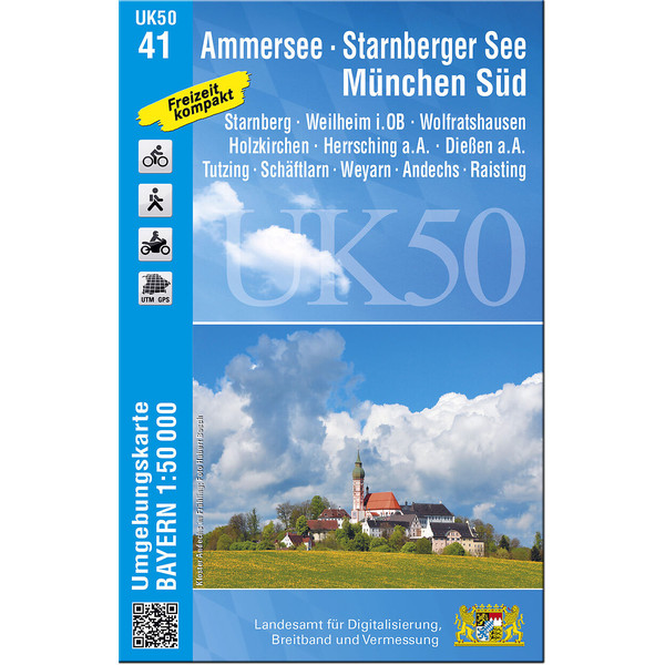 AMMERSEE, STARNBERGER SEE, MÜNCHEN-SÜD 1 : 50 000 (UK50-41) Ansicht 1