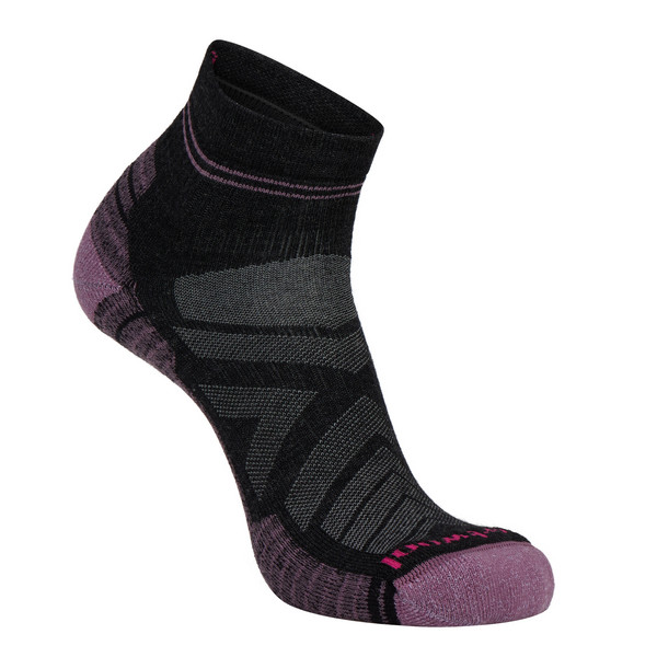 WOMEN'S HIKE LIGHT CUSHION ANKLE SOCKS Damen - Wandersocken-CHARCOAL