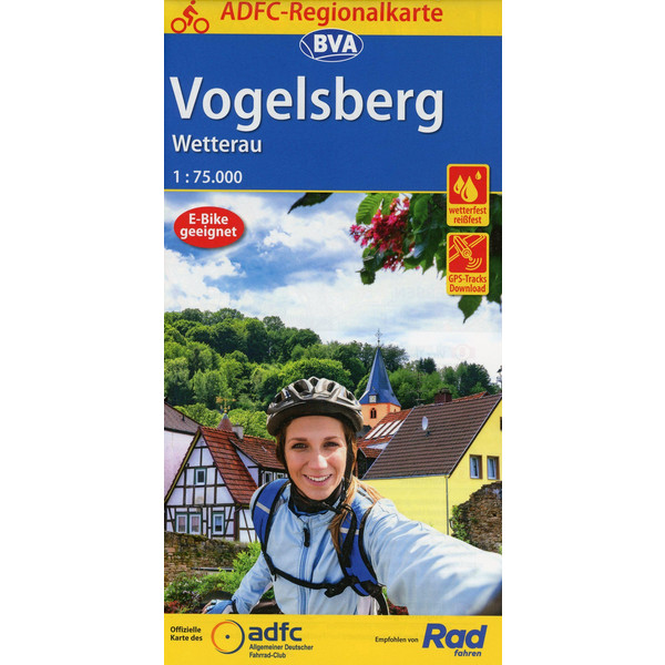 ADFC-REGIONALKARTE VOGELSBERG WETTERAU, 1:75.000 - Fahrradkarte Ansicht 1