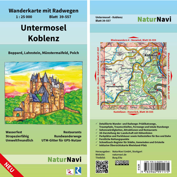 UNTERMOSEL - KOBLENZ 1: 25 000 - Wanderkarte Ansicht 1