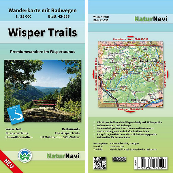 WISPER TRAILS 1:25 000 - Wanderkarte Ansicht 1