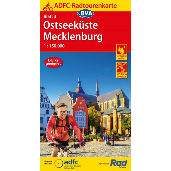 ADFC-RADTOURENKARTE 3 OSTSEEKÜSTE MECKLENBURG 1:150.000 - Fahrradkarte Ansicht 1
