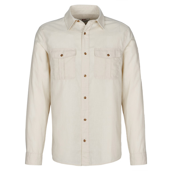 ÖVIK TRAVEL SHIRT LS M Herren - Outdoor Hemd-CHALK WHITE