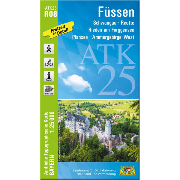 FÜSSEN 1:25 000 - Wanderkarte Ansicht 1