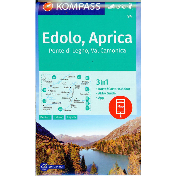 KOMPASS WANDERKARTE 94 EDOLO, APRICA, PONTE DI LEGNO Ansicht 1