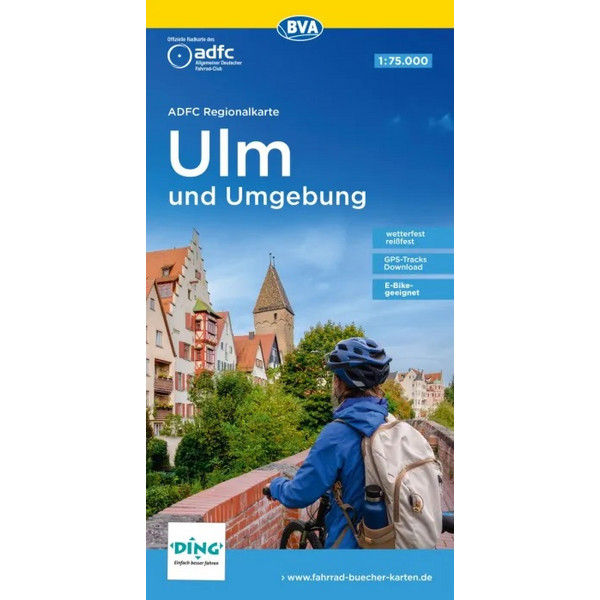 ADFC-REGIONALKARTE ULM UND UMGEBUNG, 1:75.000 - Fahrradkarte Ansicht 1