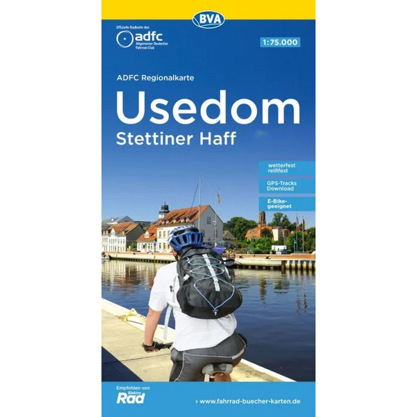 ADFC-REGIONALKARTE USEDOM STETTINER HAFF, 1:75.000 - Fahrradkarte Ansicht 1