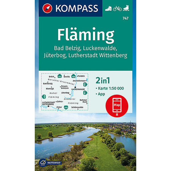 KOMPASS WANDERKARTE FLÄMING 1:50 000 Ansicht 1