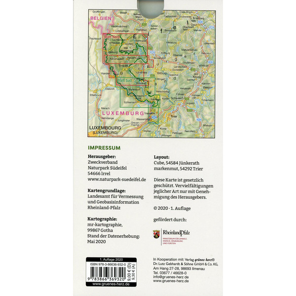 WANDERKARTE NATURPARK SÜDEIFEL 1:25 000 Ansicht 2
