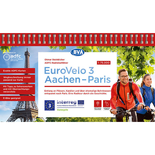 ADFC-RADREISEFÜHRER EUROVELO 3 AACHEN - PARIS, 1:75.000 - Radwanderführer Ansicht 1