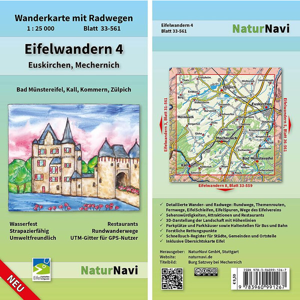 EIFELWANDERN 4 - EUSKIRCHEN, MECHERNICH 1 : 25 000 - Wanderkarte Ansicht 1