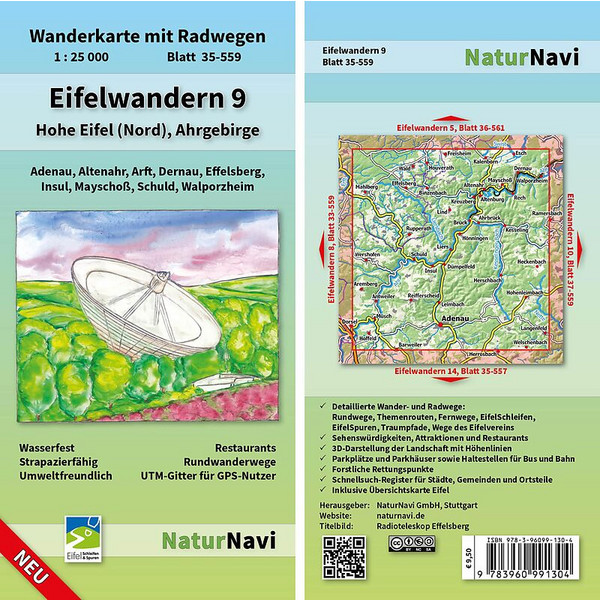 EIFELWANDERN 9 - HOHE EIFEL (NORD), AHRGEBIRGE 1 : 25 000 - Wanderkarte Ansicht 1