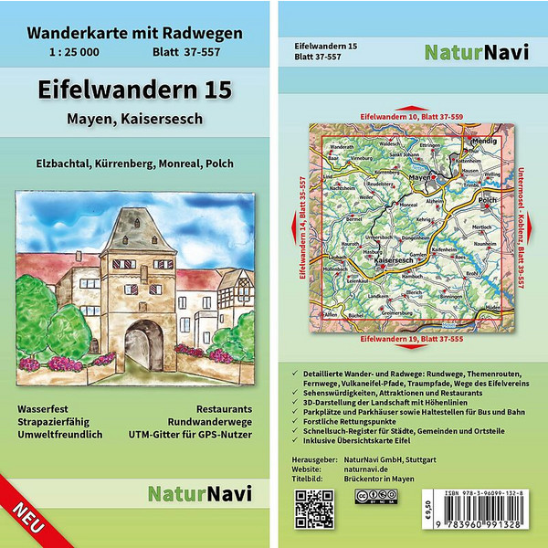 EIFELWANDERN 15 - MAYEN, KAISERSESCH 1 : 25 000 - Wanderkarte Ansicht 1