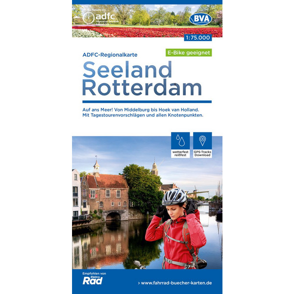 ADFC-REGIONALKARTE SEELAND ROTTERDAM 1:75.000 - Fahrradkarte Ansicht 1