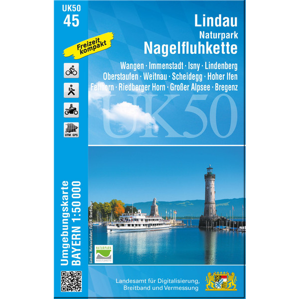 LINDAU, NATURPARK NAGELFLUHKETTE 1:50000 (UK50-45) Ansicht 1