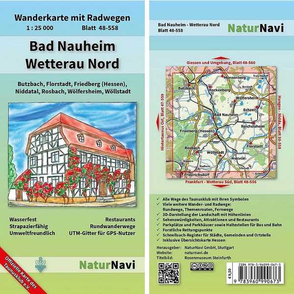 BAD NAUHEIM - WETTERAU NORD 1 : 25 000 - Wanderkarte Ansicht 1