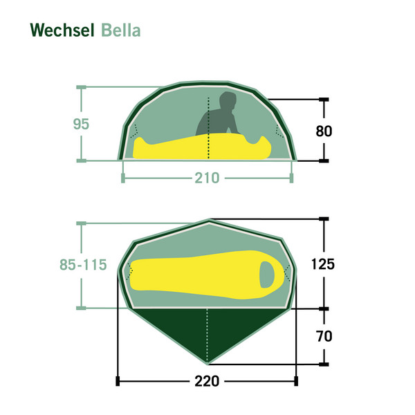 Wechsel BELLA - Einpersonenzelt Ansicht 2