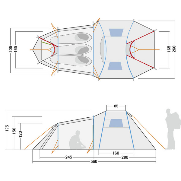 Tatonka ALASKA 3 PLUS - Tunnelzelt Ansicht 2