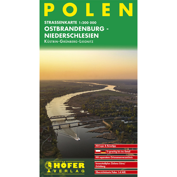 POLEN - PL 002 OSTBRANDENBURG - NIEDERSCHLESIEN - KÜSTRIN - Straßenkarte Ansicht 1