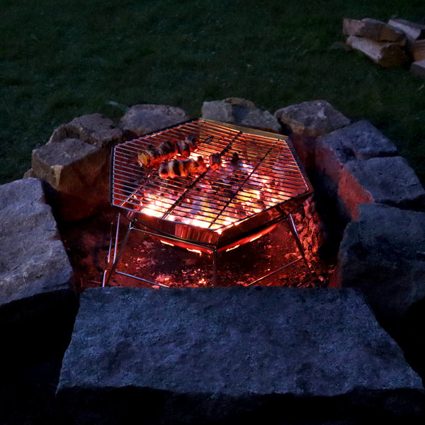 Origin Outdoors GRILL- UND FEUERSCHALE HEXAGON - Grill Ansicht 10