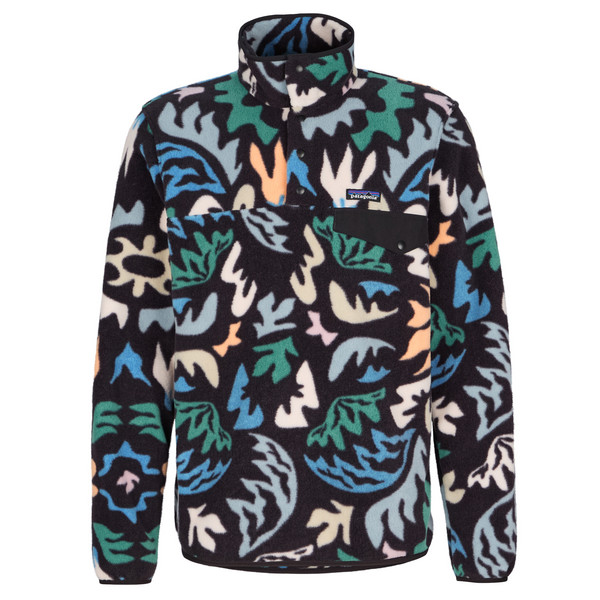 M'S LW SYNCH SNAP-T P/O Herren - Fleecepullover-KALEIDO: BLACK