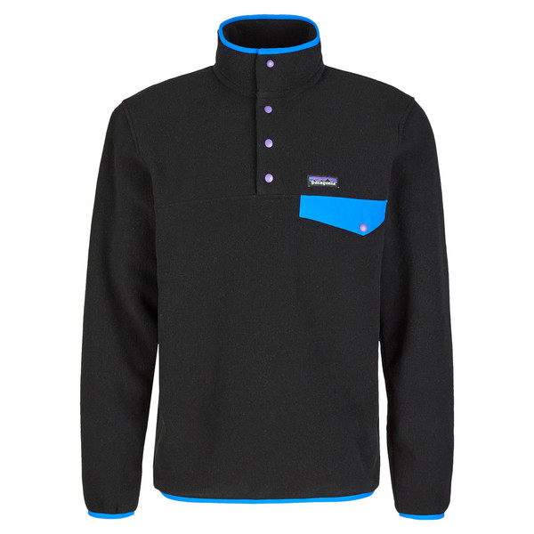 M'S LW SYNCH SNAP-T P/O Herren - Fleecepullover-BLACK W/P6 BLUE