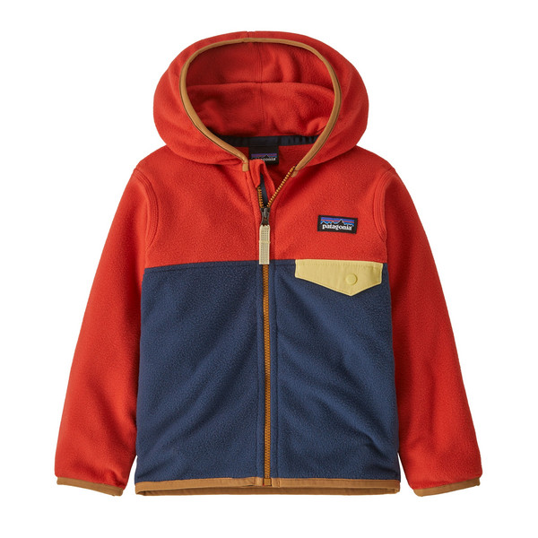 BABY MICRO D SNAP-T JACKET Kinder - Fleecejacke-NEW NAVY W/MADDER RED